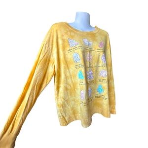 Fith Sun Rock and Gem Stone Wash/ Tie-Dye long Sleeve T-Shirt ( XL)